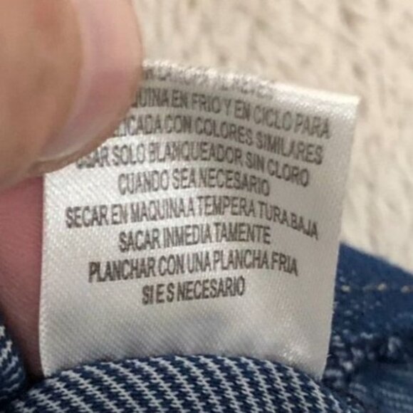 French Laundry Womens Shirt Medium Button Up Denim Roll-Tab Sleeves Casual Y2K - Picture 5 of 8